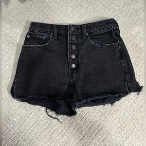 Black Abercrombie High Rise Mom short size 26